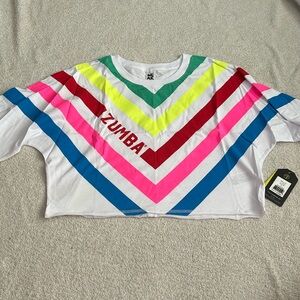 Size XS Zumba cropped tee